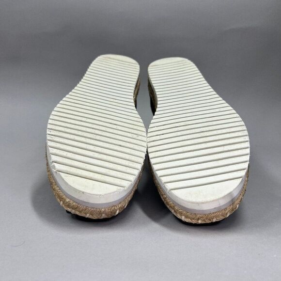 Toms Women's Size 8 Alpargata Platform Espadrille Black Canvas Flats - Picture 11 of 12